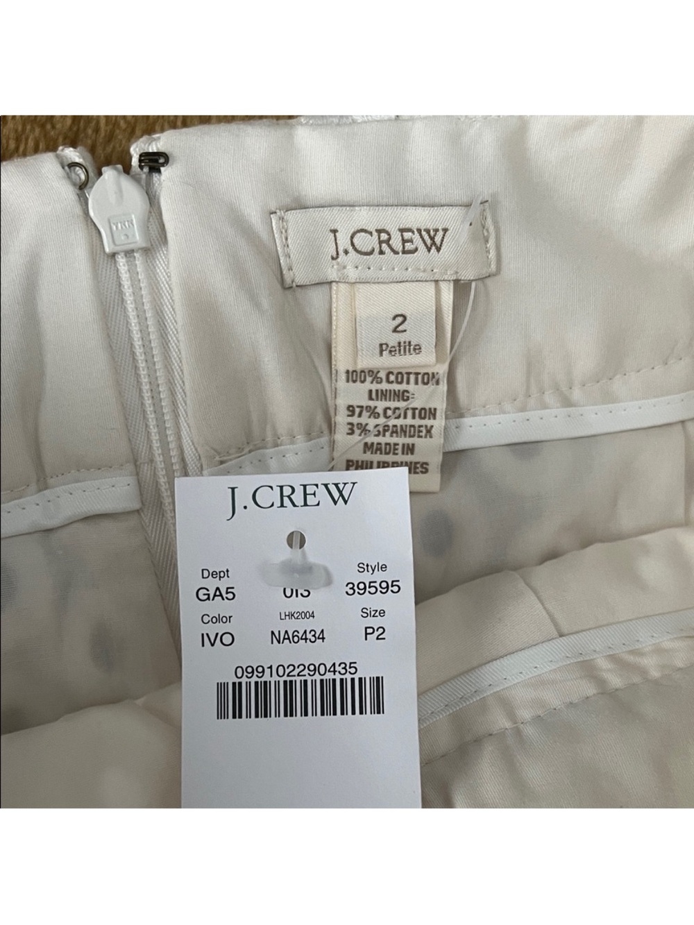 J. Crew | NWT Women’s Size 2P | White Eyelet Pencil Skirt - Picture 2 of 8